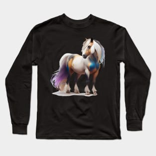 Colorful Fjord Horse Artwork 7 Long Sleeve T-Shirt